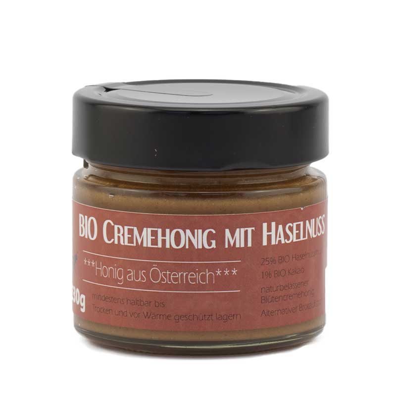 Bio Blütencremehonig mit Haselnuss Bio Imkerei Dierneder