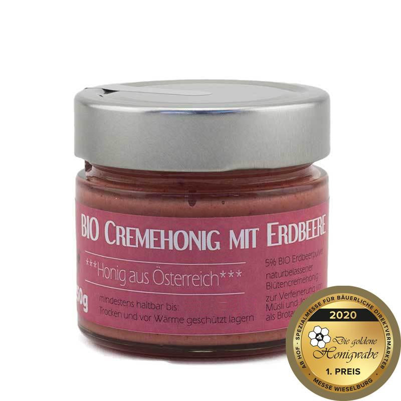 Bio Blütencremehonig mit Erdbeere