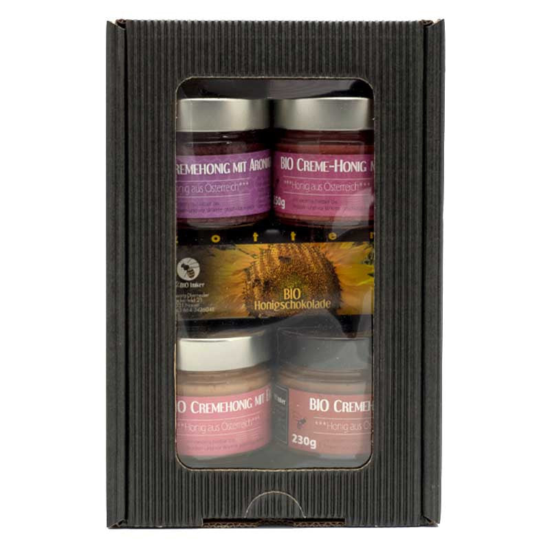 Bio Honig 4er Geschenkbox in verschiedenen Varianten